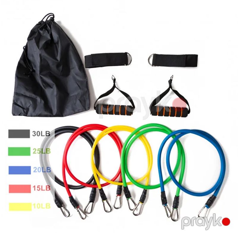 Fitnes Üçün Rezin Bantlar Dəsti Müqavimət Qrupları JT-003 5 Ədəd Rəngli Jqut Dəsti — İdman, hobi, istirahət, Bakı (5)