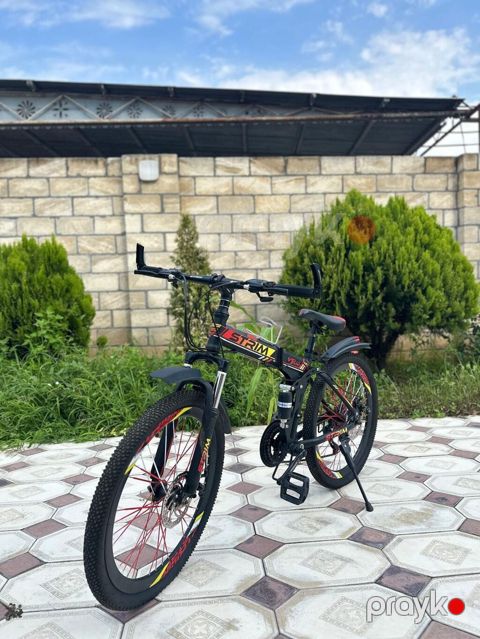 Strım V520 qatlanan dağ velosipedi - Qatlanan alüminium/metal korpus — Sabirabad