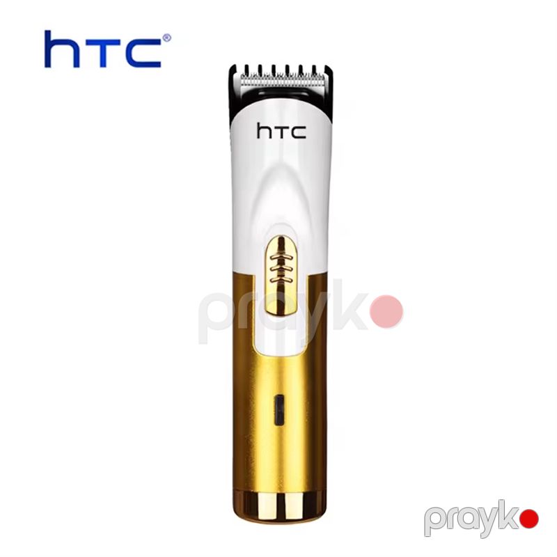 Güclü Matora Sahib HTC AT-518B Sarı Ağ Dizaynda Təkrar Doldurulan Polad Saç Kəsici Qızılı — Usturalar, trimmerler və epilyatorlar, Bakı (2)