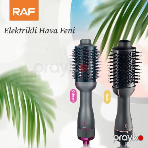 RAF 3-də 1 Arada Saç Qurutma Feni 3 Temperatur Parametri Saç Düzləşdirici Daraq 1200W Gücündə Professional Hava Feni R.411G — Bakı