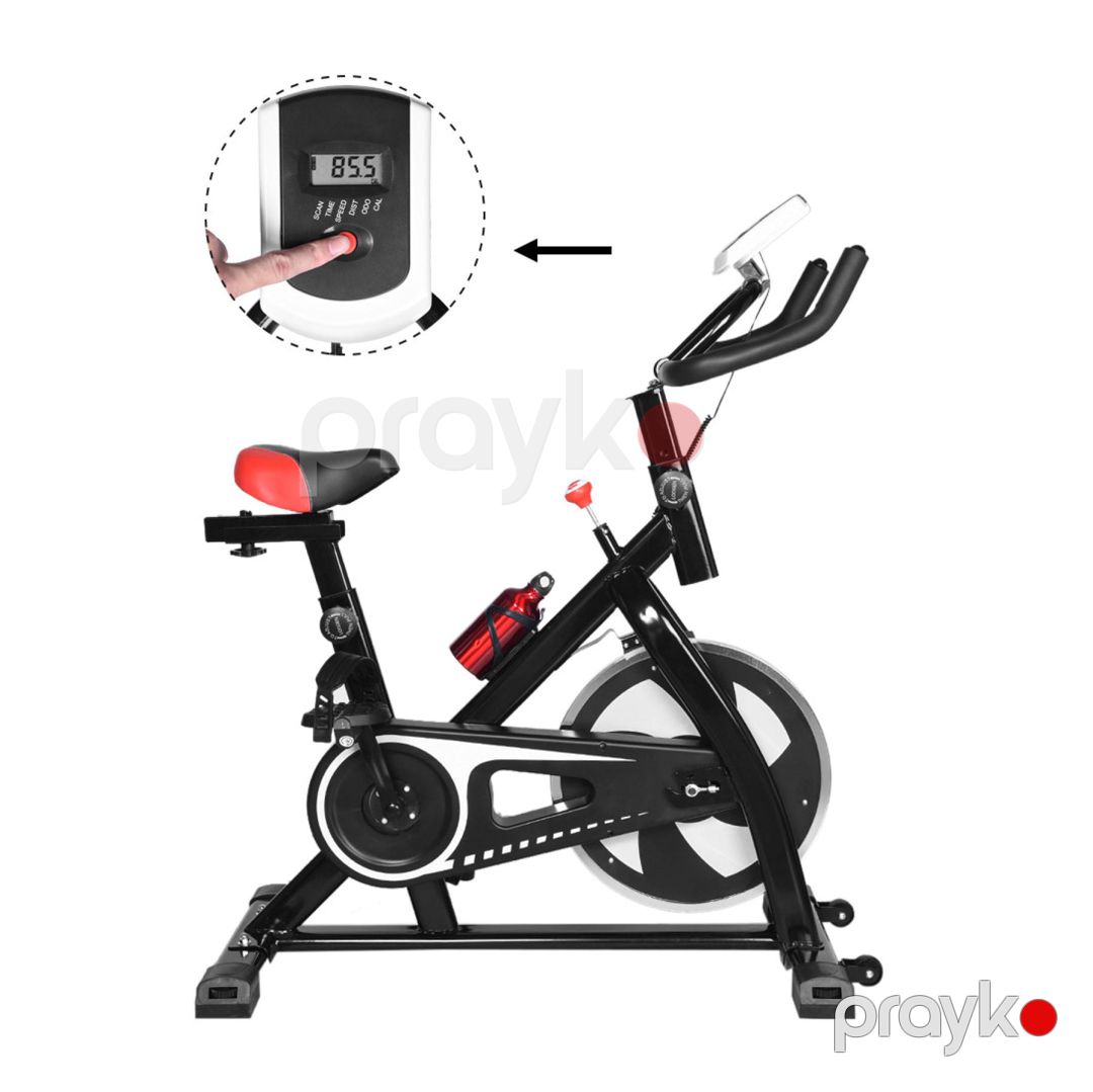 Geoneo Maqnetik Velo Trenajor Qapalı Sabit 35 LB Xrom Çarx LCD Monitor Evdə İdman Üçün — Fitness və simulyatorlar, Bakı (8)