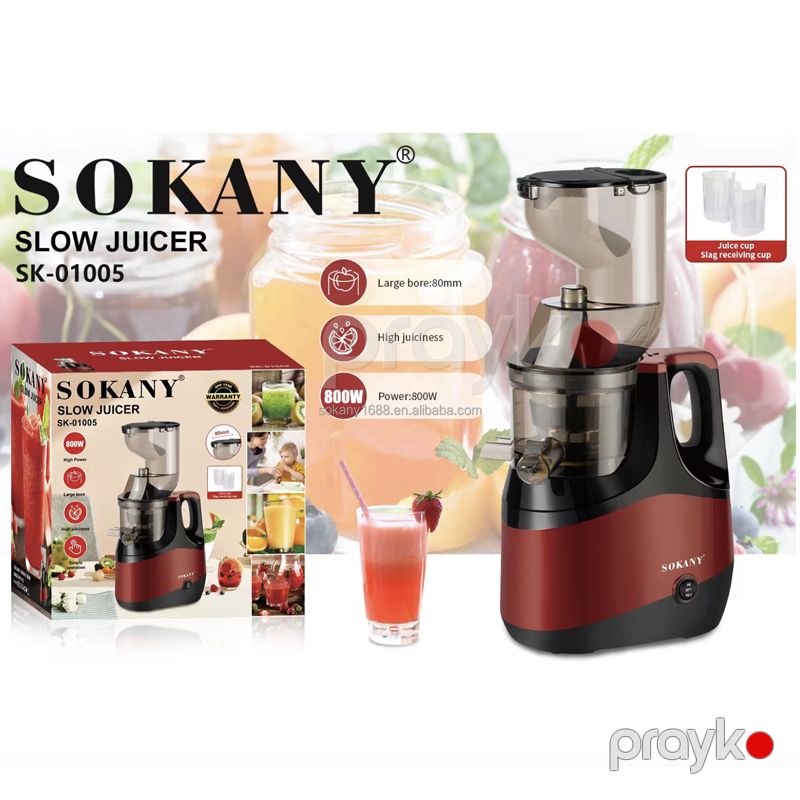 Sokany SK-01005 - Şirəçəkən Elektrikli İki Ötürücülü Meyvə Şirəsi Sıxan 800W Güc — Digər mətbəx texnikası, Bakı (6)