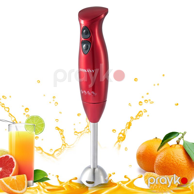 Sokany SK-5011 Qırmızı Dizaynlı Paslanmayan Polad Əl Blender Elektrikli İki Sürətli Əl Blenderi — Ev texnikası, Bakı (2)
