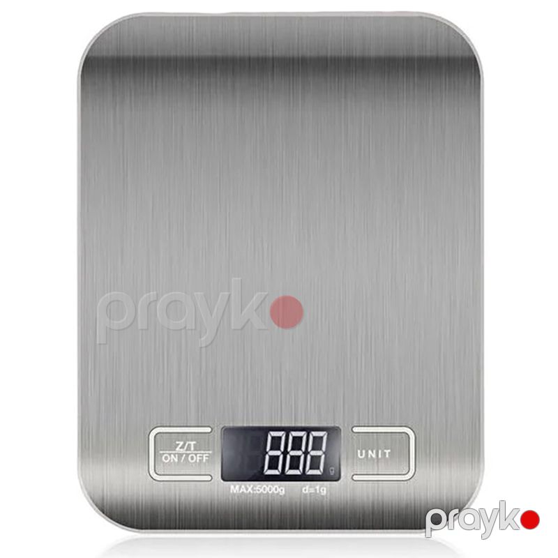 DSP Mətbəx Tərəzisi 1Kg-5 kq Gümüş Reqemsal LED Ekran Mətbəx Tərərzisi Paslanmayan Polad Protativ Tərəzi — Tərəzi, Bakı (2)