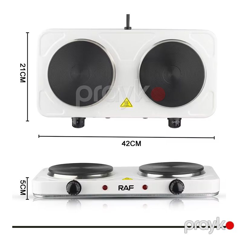 RAF R.8020A Elektrikli İki Ocaqlı Qızdırıcı Portativ Qızdırıcı Pilitə 2000W — Plitələr, Bakı (6)