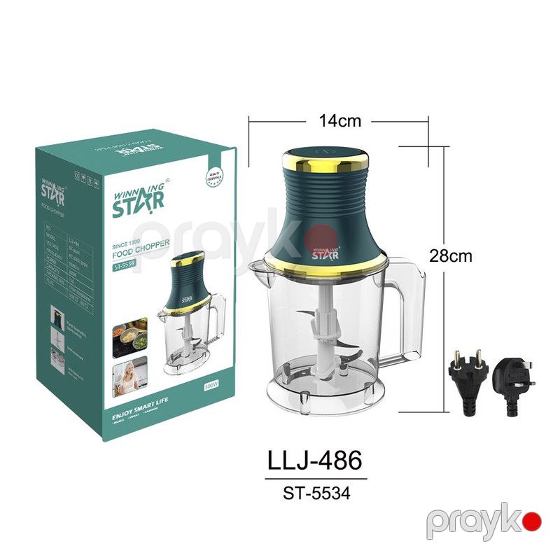 Wınnıng Star ST-5534 Elektrikli Tərəvəz Doğrayıcı 1.8L — Blenderlər, xırdalayanlar və mikserlər, Bakı (6)