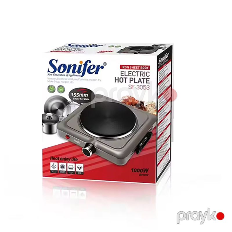 Sonifer SF-3053 Qızdırıcı Elektrikli Pişirmə Pilitəsi Stolüstü Elektrikli Qızdırıcı 1000W — Plitələr, Bakı (3)