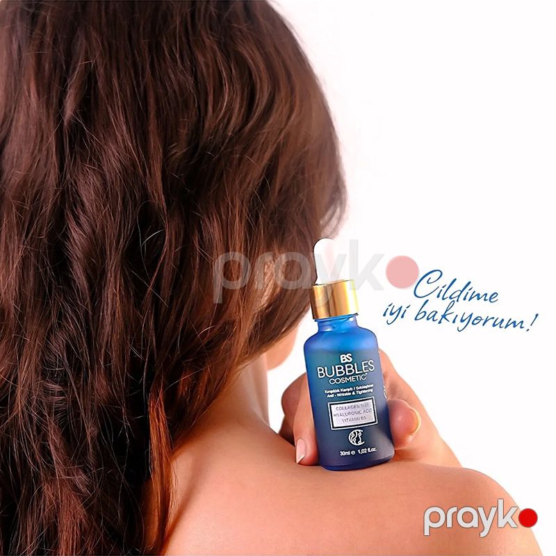 Bs Bubbles Cosmetik Yaşlanma və Qırış Əleyhinə Kollagen Serum Hialuron B5 vitamin Terkibli Baxım Serumu — Gözəllik və səhiyyə, Bakı (3)
