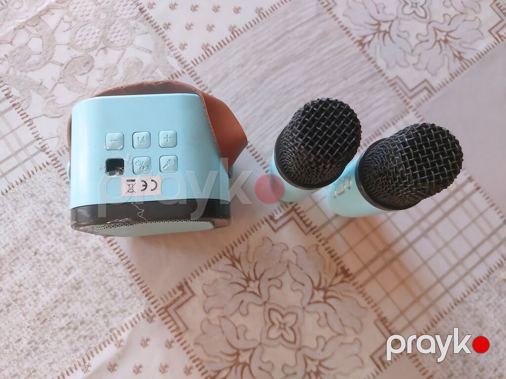 İki mikrafonlu mini karaoke dəsti - Dəst: 1 ədəd portativ Bluetooth — Karaoke, Bakı (2)