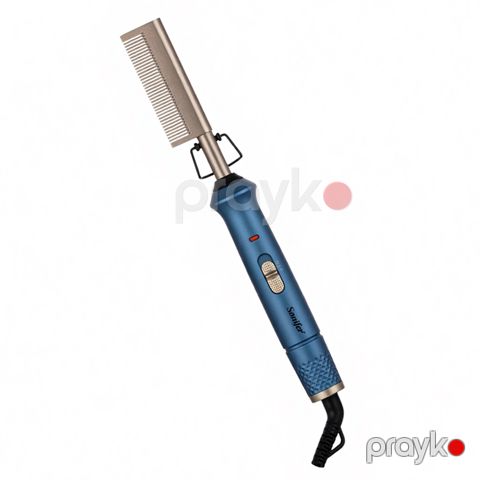 Sonifer SF-9664 - Saç Düzləşdirici Daraq, 38W Güc, İki Sürət Ayarı, Rahat İstifadəli Saç Düzləşdirici Daraq, Hər Növ Saçlar üçün, Rahat və Effektiv İstifadə — Bakı