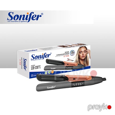 Sonifer SF-9658 Çoxfunksiyalı Elektrikli Saç Düzləşdirici Ütü Feni — Bakı