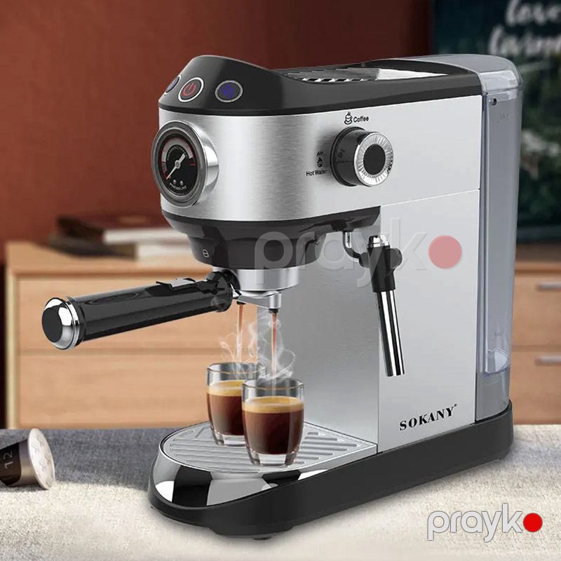 Sokany SK-696B Çoxfunksiyalı Elektrikli Qəhvə Hazırlayıcı Espresso Kappuçino Maşını 1450W — Digər mətbəx texnikası, Bakı (2)