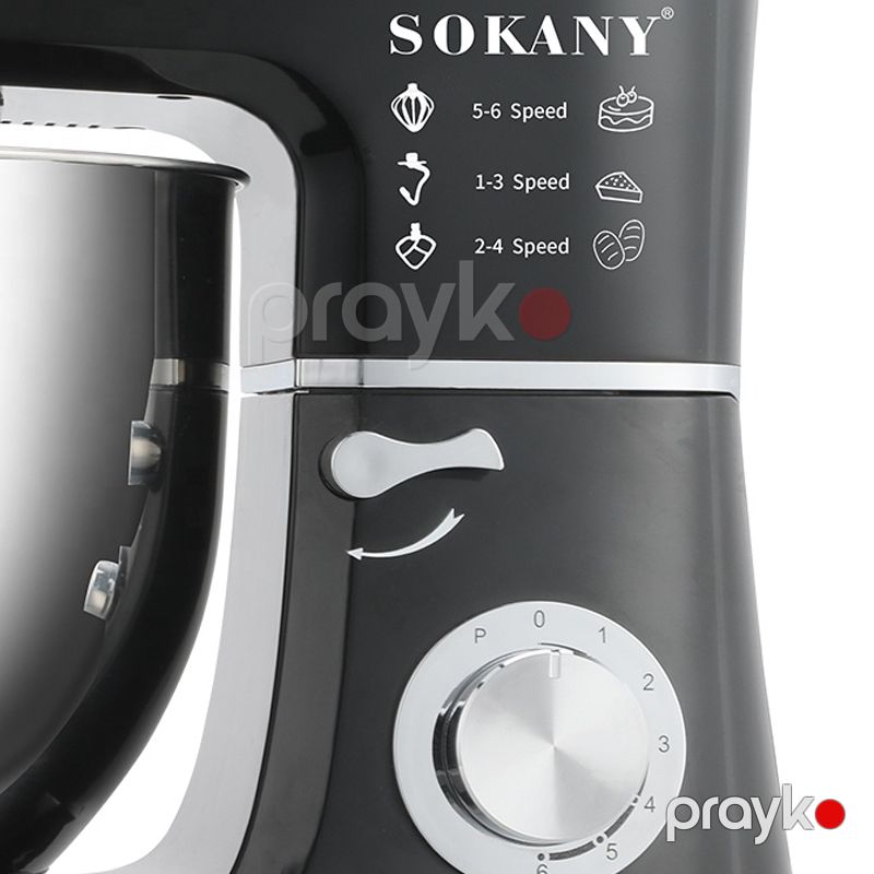 Sokany SK-275 - Mikser, Yüksək Güclü Çörək Xəmir Hazırlayıcı, Paslanmayan Polad Qab ilə Stend Mikser — Blenderlər, xırdalayanlar və mikserlər, Bakı (3)