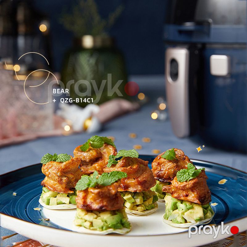 Sokany Elektrikli Peşəkar Air Fryer Blue 1800W Gücündə Professional İkiqat Paslanmaz Polad 8L Fritöz — Digər mətbəx texnikası, Bakı (7)