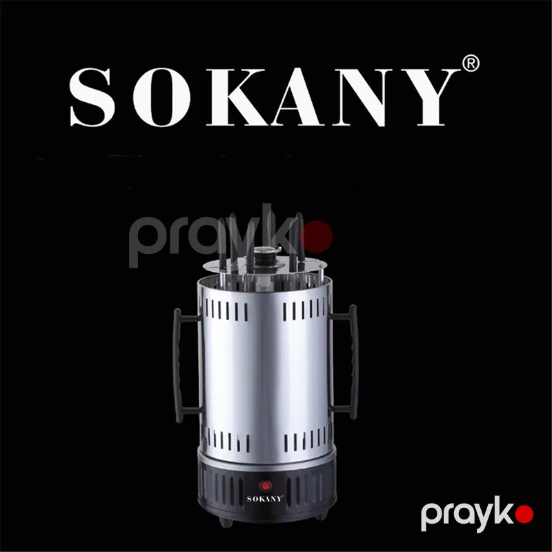 Sokany Elektrikli Soba Dumansız Avtomatik Fırlanan Manqal Şişi Qril Kabab Maşını Ev Üçün Avtomatik Manqal Kuboku — Toster və vaflyasıcı, Bakı (8)