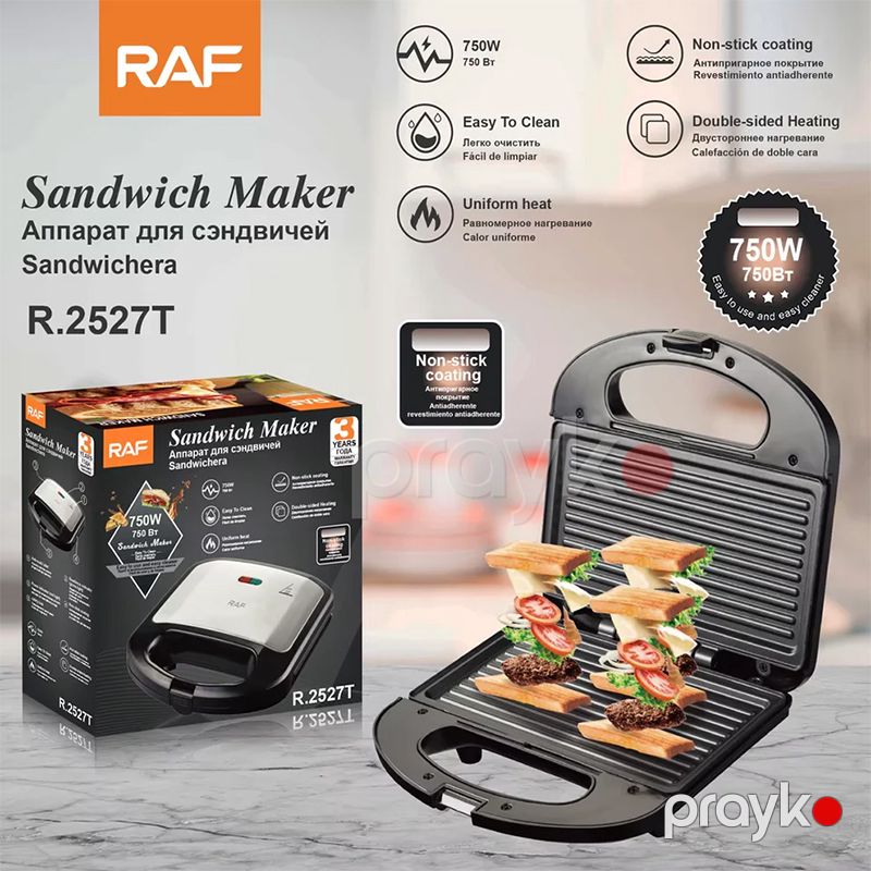 RAF 750W sendviç hazırlayıcısı R.2527T Çoxfunksiyalı Sendviç Maker, Toster, Qril Elektrikli Sendviç Maker — Toster və vaflyasıcı, Bakı (6)
