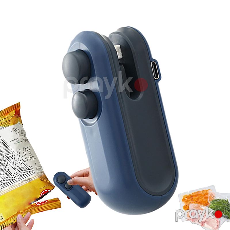 Portativ Qıda Ambalajı Plastik Torba Paketləyici Təkrar Şarj Edilə Bilən Mini Paket Klip Mühürləyici Qida Paketləmə Cihazı — Qablar və mətbəx əşyaları, Bakı (3)