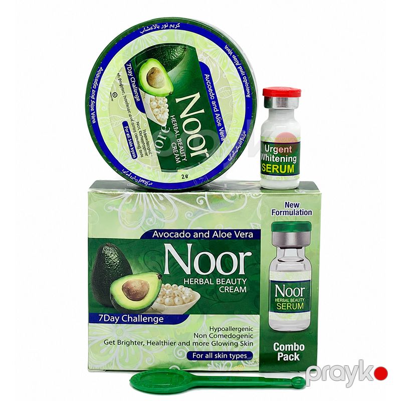 Noor Herbal Beauty Cream Avokado və Aloe Vera Üz Kremi + Serum Dəsti (7 Day Challenge) — Gözəllik və səhiyyə, Bakı (2)