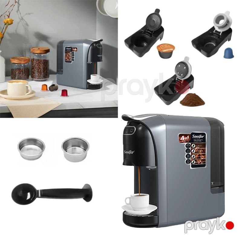 Sonifer SF-3579 Çoxfunksiyalı Kapsul Qəhvə Maşını, 4-ü 1-də Yüksək Təzyiqli Kofe Aparatı 19bar Qəhvə maşını — Digər mətbəx texnikası, Bakı (4)