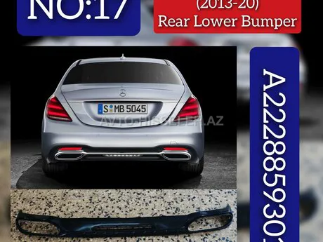Mercedes W222 2017-2020 arxa bufer diffuzoru — Bakı