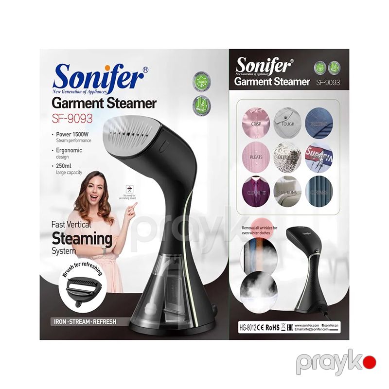 Sonifer SF-9093 Yüksək Keyfiyyətli Elektrikli Buxarlı Ütü Yüksək Güclü 1500W — Ev texnikası, Bakı (6)