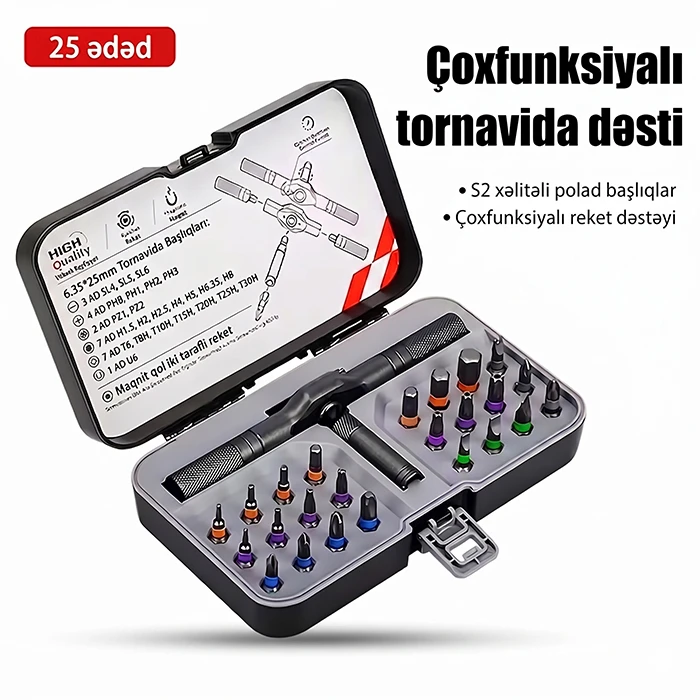 25-ü-1-də Universal Alət Dəsti: Ev təmiri üçün ən yaxşı seçiminiz — Bakı