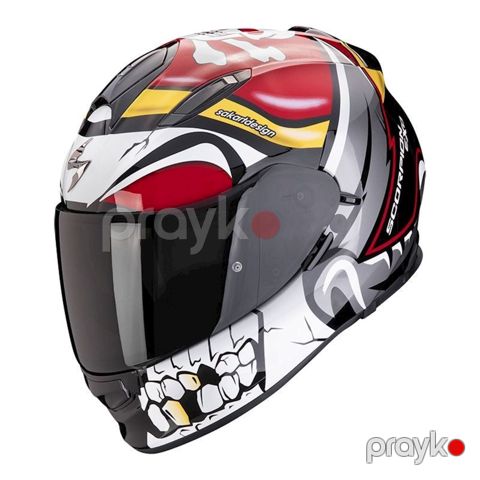 Motosikl dəbilqəsi Scorpion EXO-491 Pirate Red, ölçü XL — Bakı