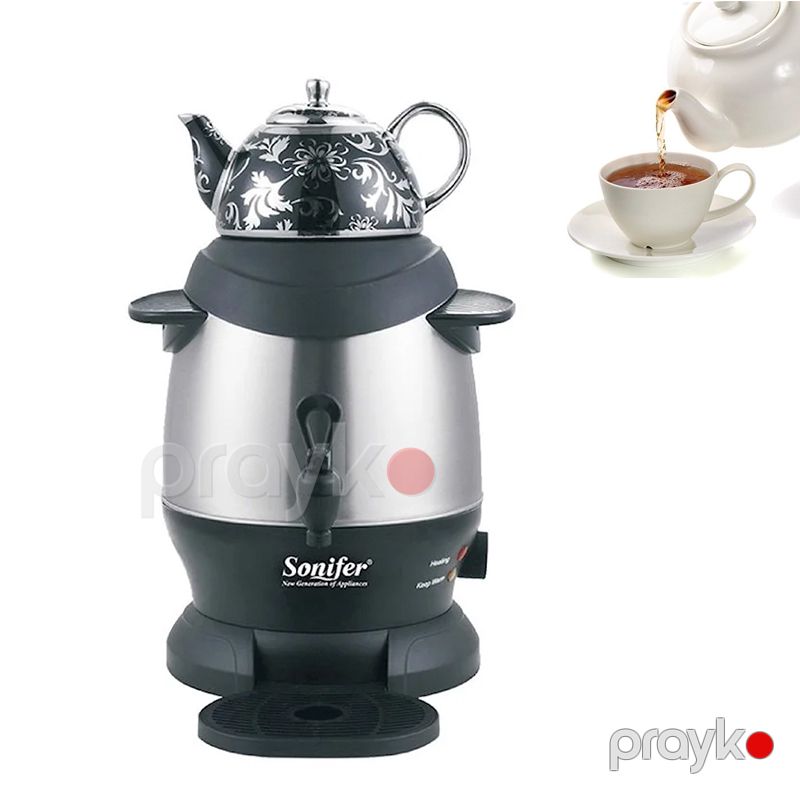 Sonifer SF-2039 Böyük Tutumlu Elektrikli Isti Su Qızdırıcı Paslanmayan Polad Samovar Dəsti — Samovarlar, Bakı (6)
