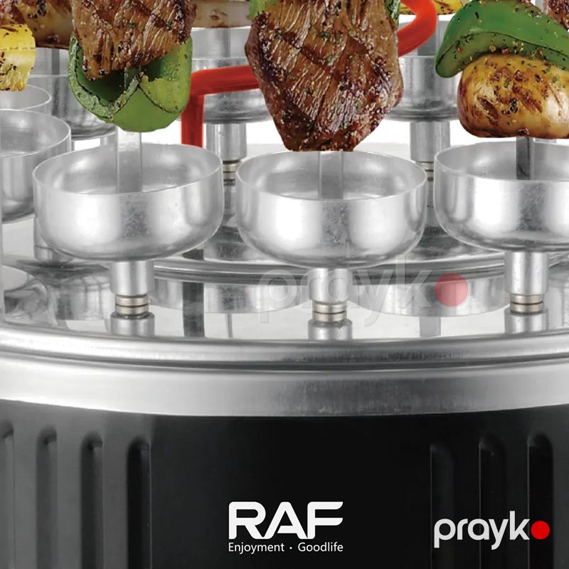 RAF R.8628 Çoxfunksiyalı Elektrikli Manqal Şaquli Portativ Fırlanan Barbekü 1500W — Soba və qrillər, Bakı (3)