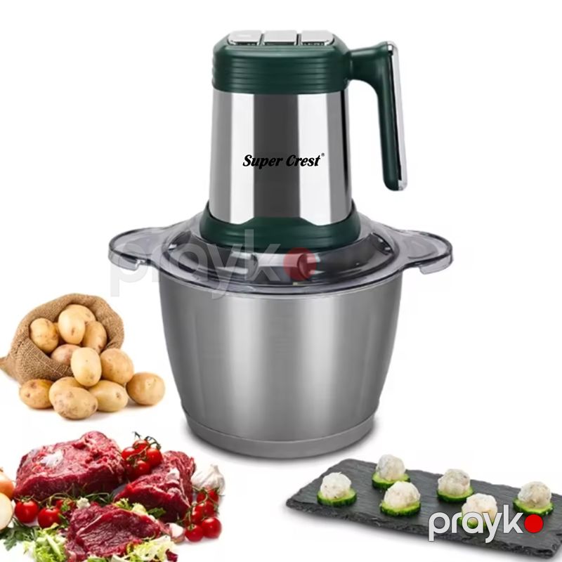 Super Crest SCT-2007 Çoxfunksiyalı Elektrikli Tərəvəz Ət Doğrayıcı — Blenderlər, xırdalayanlar və mikserlər, Bakı (3)