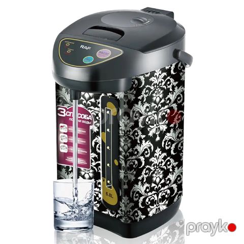 RAF R.7906 Böyük Tutumlu Termostatik Çaydan 6.8L Tutumunda Təhlükəsizlik Kilidli Qəhvə Çay Dəmləyicisi 800W Termopot — Bakı