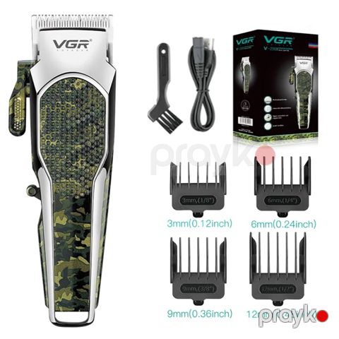 VGR Professional Saç Kəsmə Makası Kişilər Üçün Elektrikli Rəqəmsal Saç Düzəldici Trimmer 150dq İş Vaxtı — Bakı