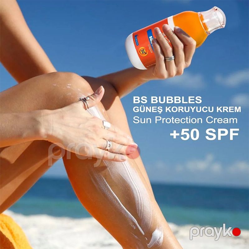 Bs Bubbles Cosmetic Spf 50 Günəşdən Yüksək Qoruma və 48 Saat Nemlendirme Özəllikli 100ml Günəş Kremi — Gözəllik və səhiyyə, Bakı (3)