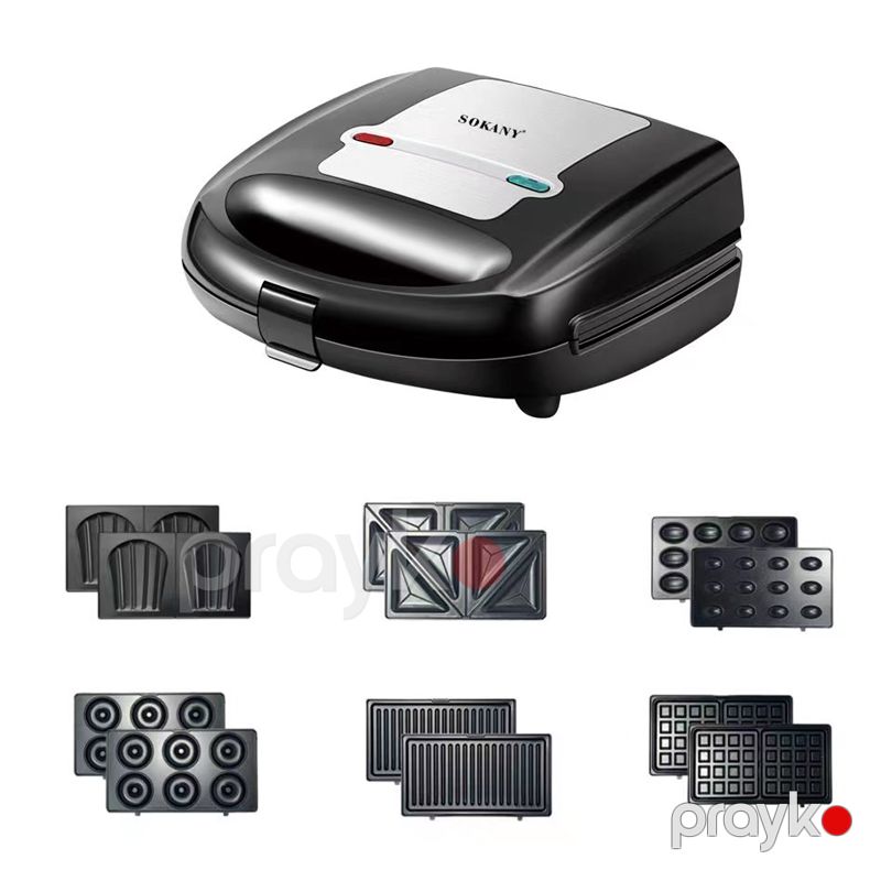 Sokany SK-B908 - Toster Portativ Sendviç Maşını 6-sı 1-də Yapışmayan Sendviç Maşını Toster Səhər Yeməyi Maşını — Toster və vaflyasıcı, Bakı (2)
