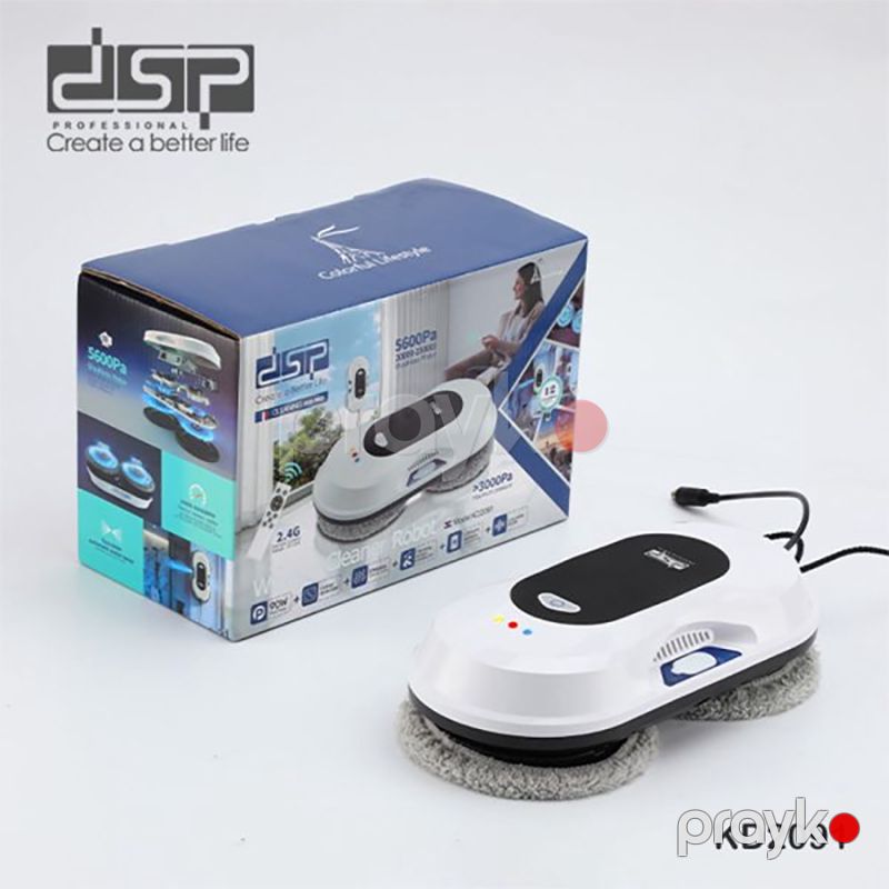 DSP KD2091 Ağıllı Pəncərə Təmizləyici Robot Avtomatik Su Spreyi və Uzaqdan İdarəetmə ilə 5600Pa Şüşə silən Pəncərə Təmizləyici — Mallar, Bakı (4)