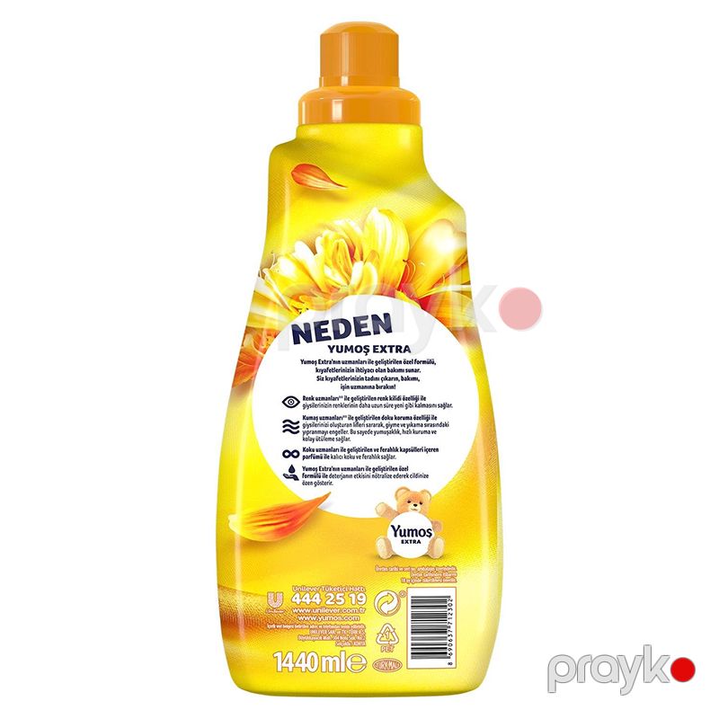Yumoş Extra Hanımeli Yumuşatıcı 1440 ml 60 Yıkama Yumoş Extra Çamaşır Yumuşatıcı 1440 ml — Mallar, Bakı (5)