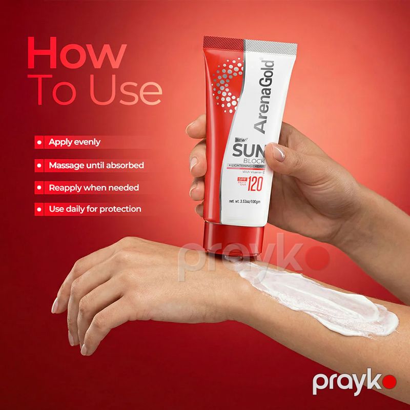 Arena Gold Sun Block SPF 120 Günəşdən Qoruyucu Krem 60 q — Gözəllik və səhiyyə, Bakı (2)
