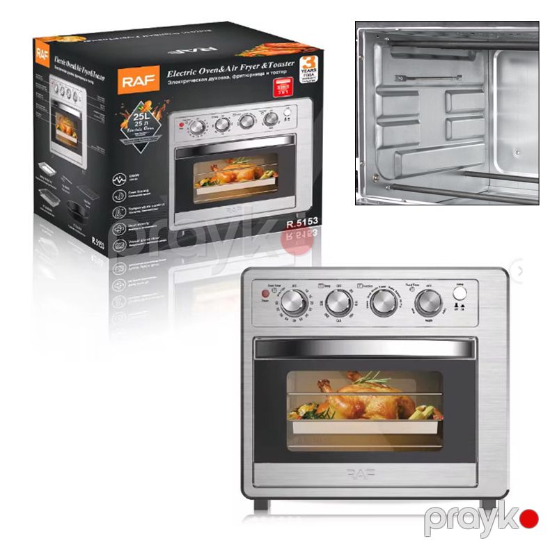 RAF 3-ü 1-də Çoxfunksiyalı Soba 25L Elektrikli soba Ev istifadə üçün vizual Elektrikli Soba R.5153 — Soba və qrillər, Bakı (5)