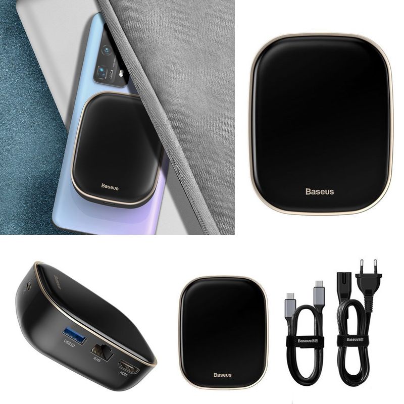Baseus Type-C HUB Adapteri Qara Rəngdə 6-da 1 Type-C Çoxfunksiyalı Şarj Cihazı CAHUB-AU01 — Telefonlar və qadjetlər, Bakı (2)
