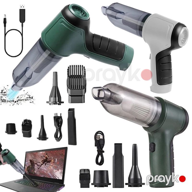 3-ü 1-də əl avtomobil tozsoranı, 12000PA yüksək güclü simsiz əl tozsoranı USB şarj avtomobil tozsoranı — Tozsoran, Bakı (5)