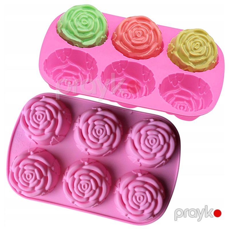 Lovesmile Silikon gül qəlibi qızılgül, sabun üçün çəhrayı silikon qəlib, pudinq üçün silikon qəlib, çiçək tort hazırlayıcı — Qablar və mətbəx əşyaları, Bakı (4)