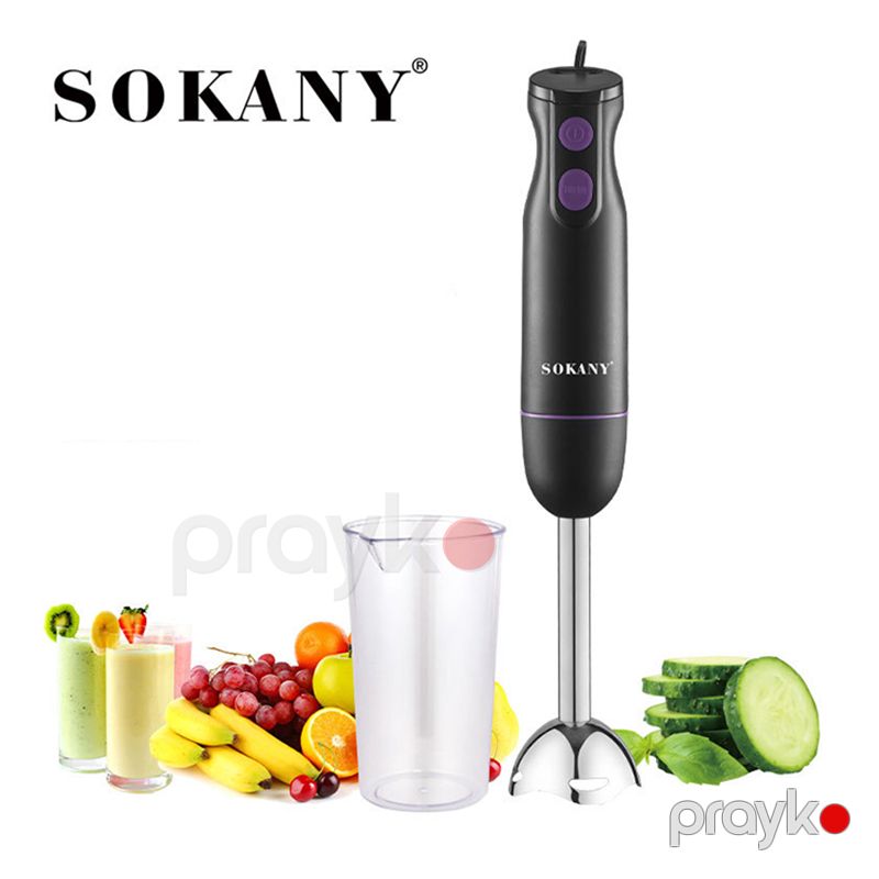 2 Sürət Ayarlı Sokany Elektrikli Əl Blenderi Dəsti 300W Gücündə DC motor Paslanmaz Polad Əl Blenderi 600Ml — Blenderlər, xırdalayanlar və mikserlər, Bakı (6)