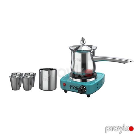 Wınnıng Star ST-9640 Portativ Elektrikli Qızdırıcı Soba Çaydan Stəkan Dəsti İlə Pilitə — Bakı
