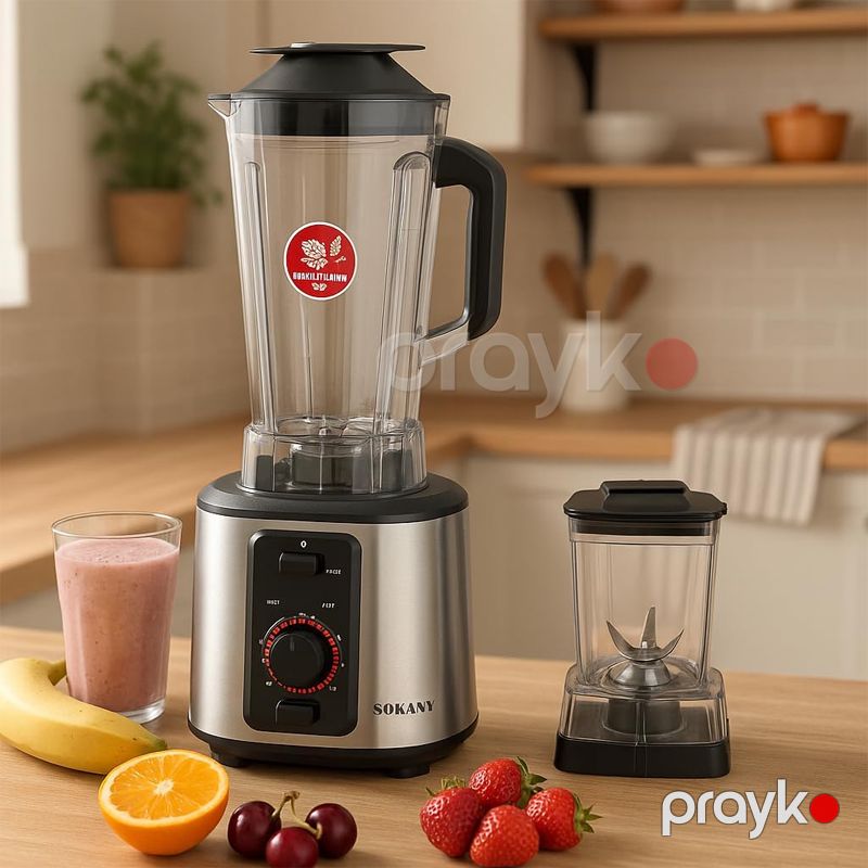 Sokany SK-03043 - Blender 2-i 1-də Blender Paslanmayan Polad Bıçaq Çox Məqsədli Blender 1700W Güc — Blenderlər, xırdalayanlar və mikserlər, Bakı (4)