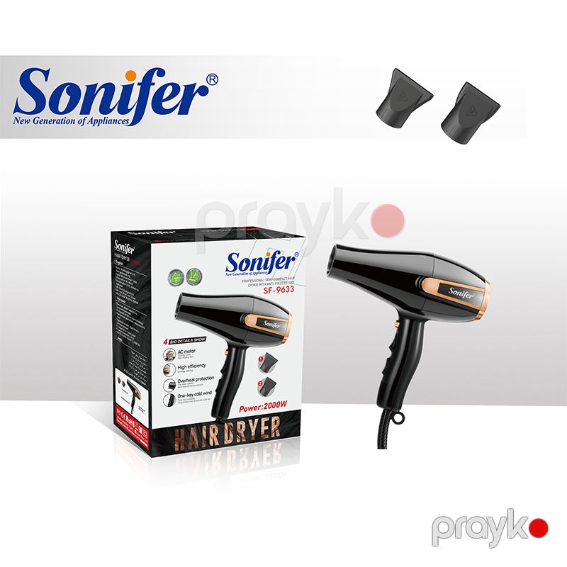 Qadınlar üçün Sonifer SF-9633 Saç Qurutma feni Professional Salon Güclü Ev İstifadəsi üçün Saç Qurutma feni — Ev texnikası, Bakı (3)
