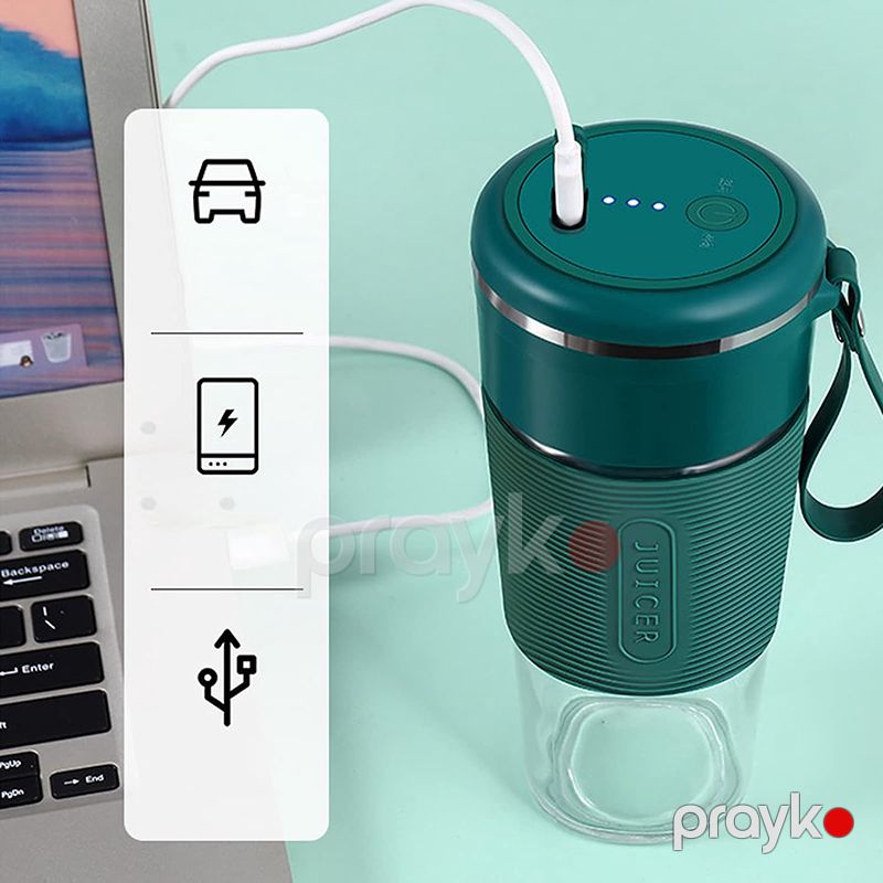 USB Elektrikli Portativ Kokteyl Hazırlayan Blender Mini Qida Qarışdırıcı Mikser 300ml 4 Bıçaqlı Smoothie Shakes — Blenderlər, xırdalayanlar və mikserlər, Bakı (7)