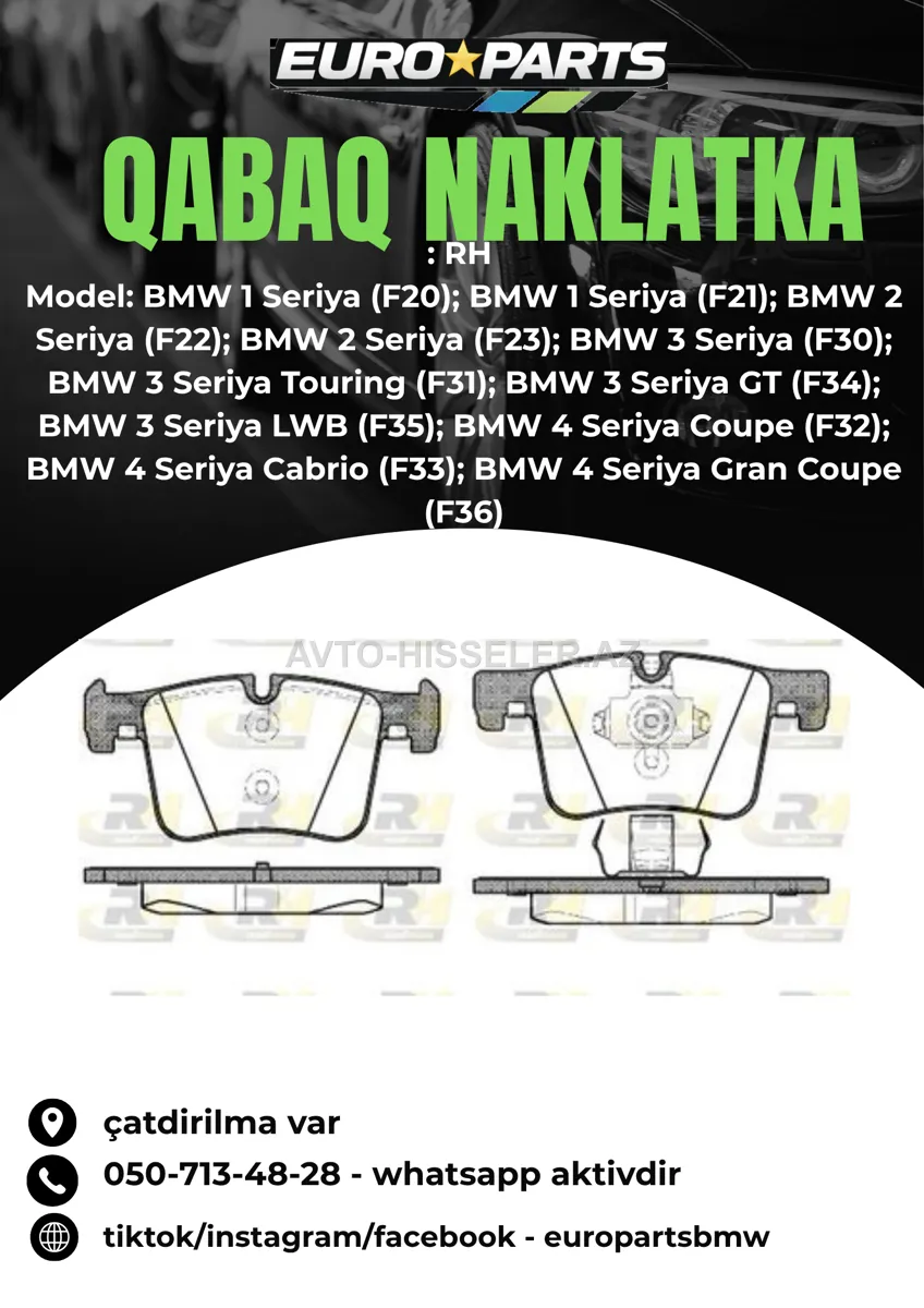 BMW F30 Qabaq Naklatka — Bakı