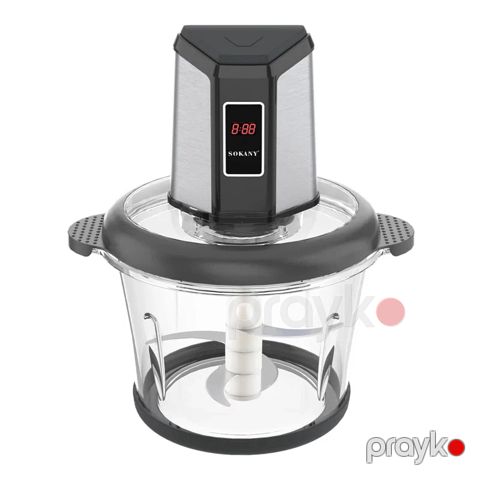 LED Ekranlı Doğrayıcı Sokany SK-06023 Qida Doğrayıcı 3l Hecimli Şüşə Mətbəx Doğrayıcısı 800v — Bakı