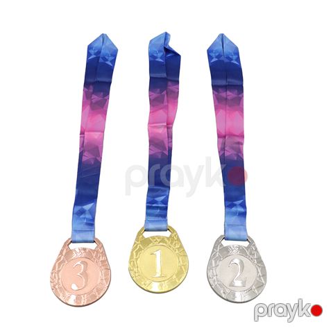 Xüsusi Dizaynda Böyük Ölçülü Medal 3 Eded 1 2 3 Yer Medal Müxtelif İdman Oyunlarınız Üçün Rengli Medal — Bakı