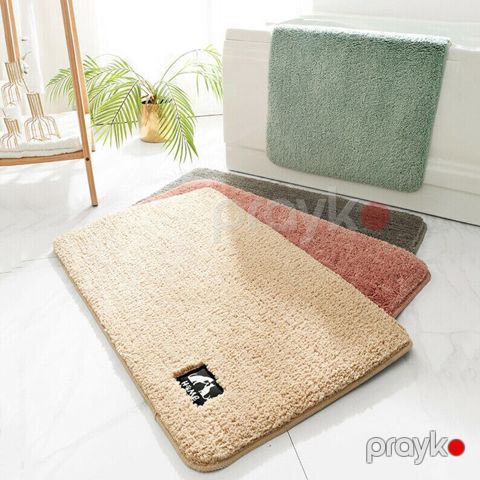 Yumşaq Mikrofiber Sürüşməyən əmici Vanna Pasxaları Hamam üçün Duş Xalçaları paspas 50x80sm ayaqaltı — Bakı